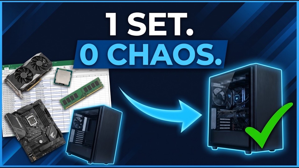Vorschaubild: 1 Set. 0 Chaos. – PC aus Einzelteilen als Bundle