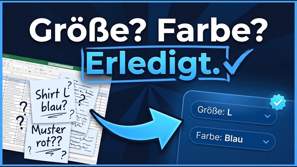 Vorschaubild: Größe? Farbe? Erledigt.